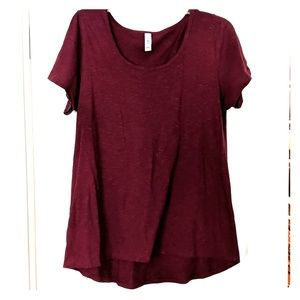 Lularoe Red with Black stripes Classic tee